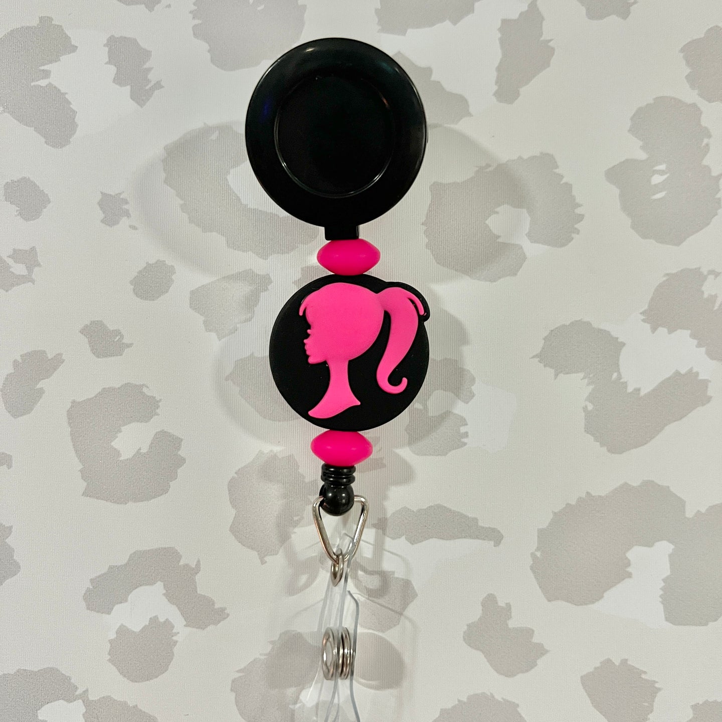 Pink Doll Badge Reel